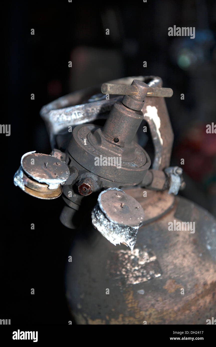 Oxy Oxygen Acetylene Cylinders Fire Burnt Accident Involved In Stock