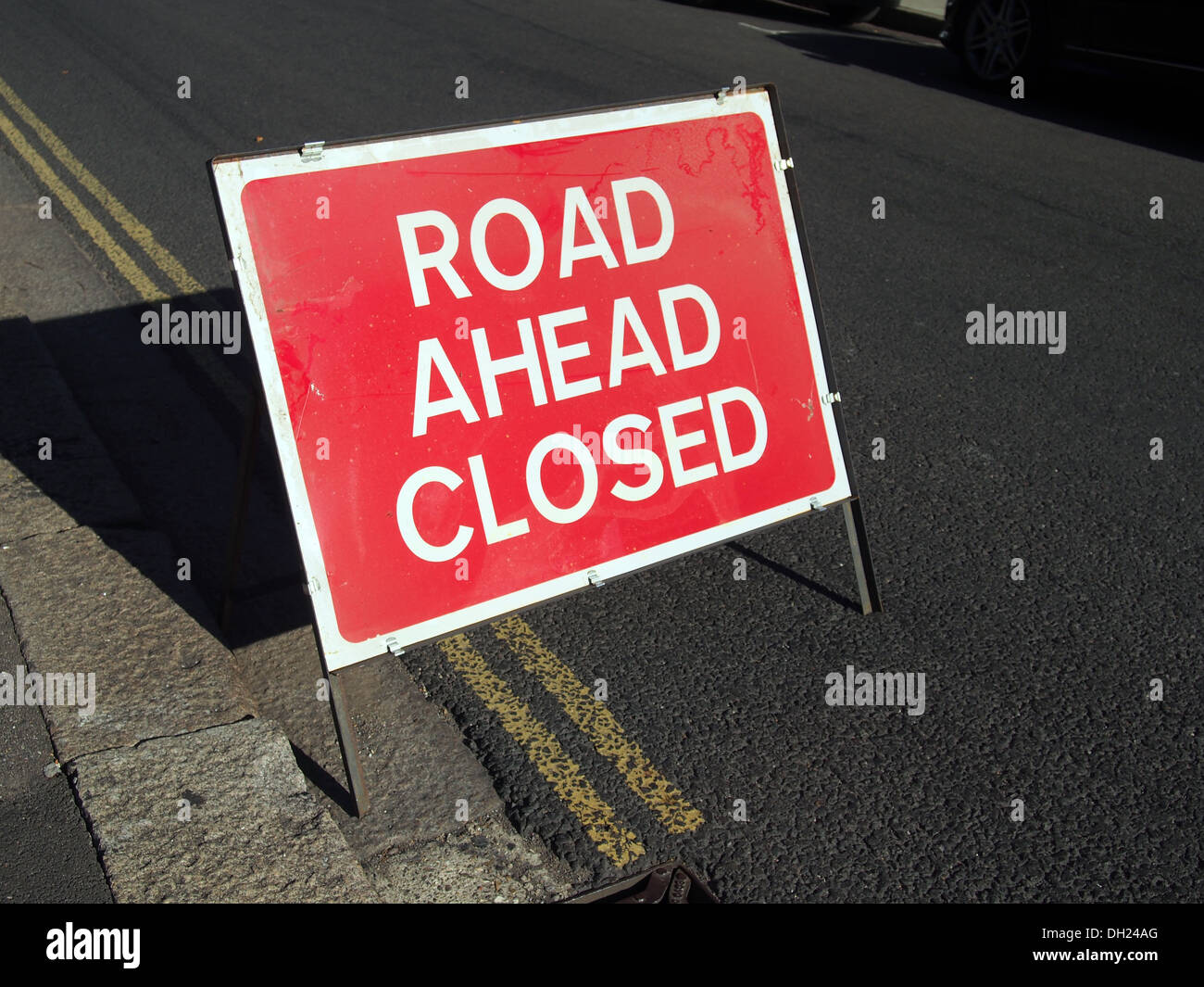 Road Ahead Closed Sign Stock Photo Alamy