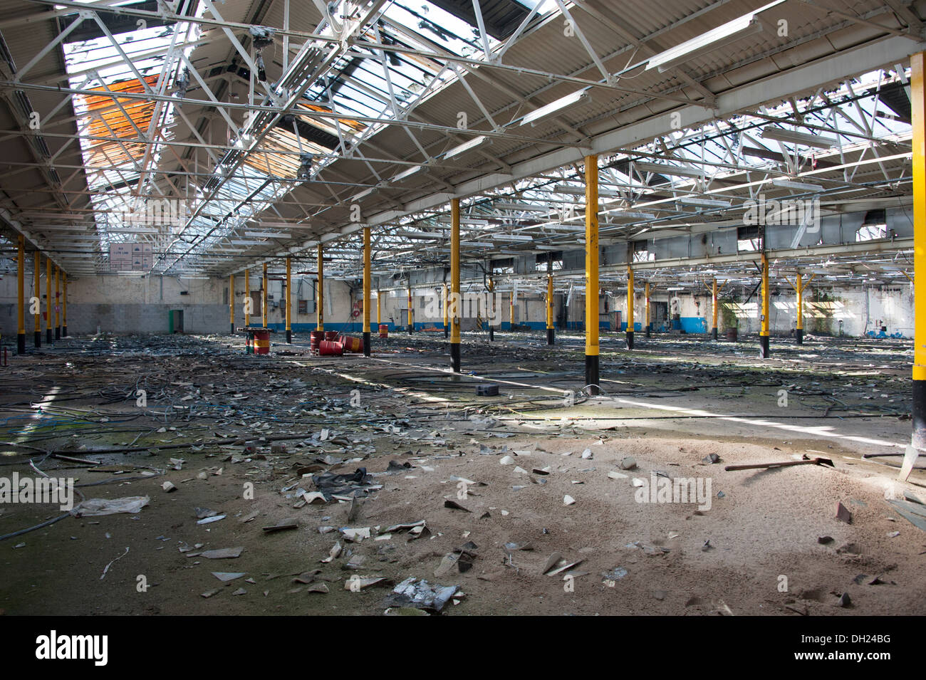 Empty Factory Production Line Closed Redundant Stock Photo