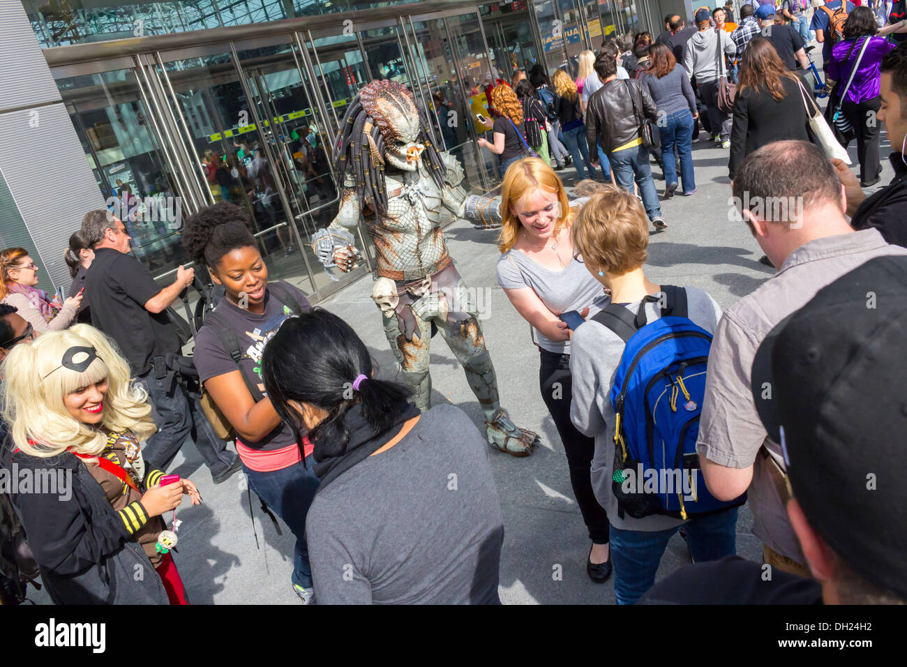 A crowd of visitors and fans to the ComicCon comic book and movie convention. Stock Photo