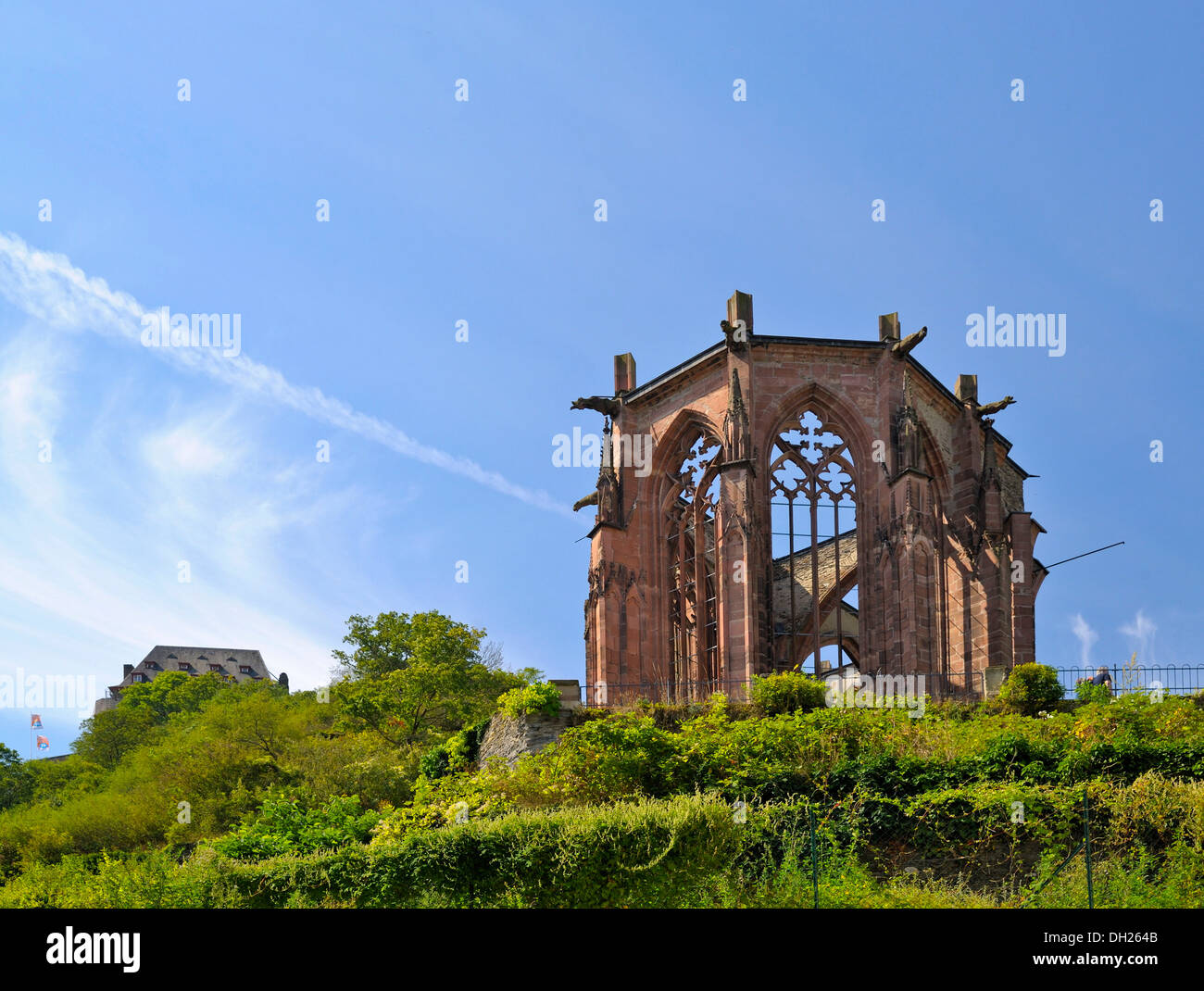 Wernerkapelle chapel, also known as Kunibertkapelle chapel or Mutter-Rosa-Kapelle chapel, Bacharach, Rhineland-Palatinate Stock Photo