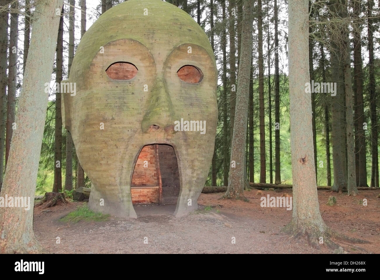 Silvas Capitalis or Forest Head Modern Art Sculpture, Kielder Forest