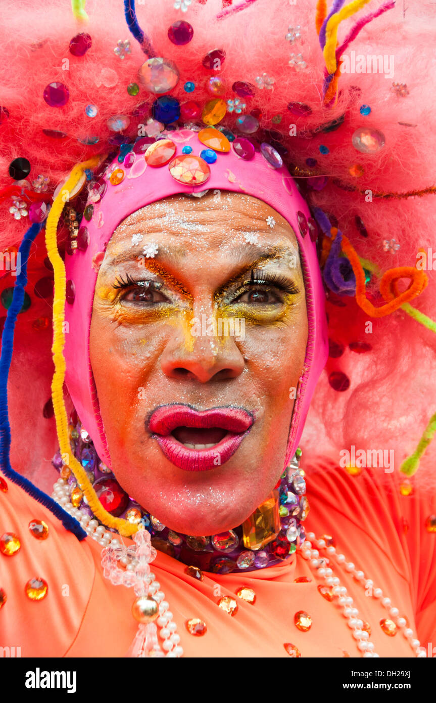 Drag queen at the Gay Pride in Rio de Janeiro, Brazil Stock Photo