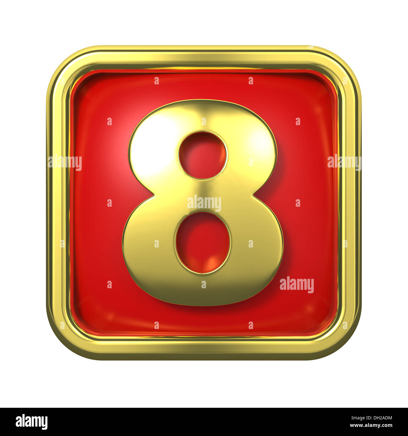 Gold Numbers in Frame, on Red Background Stock Photo Alamy