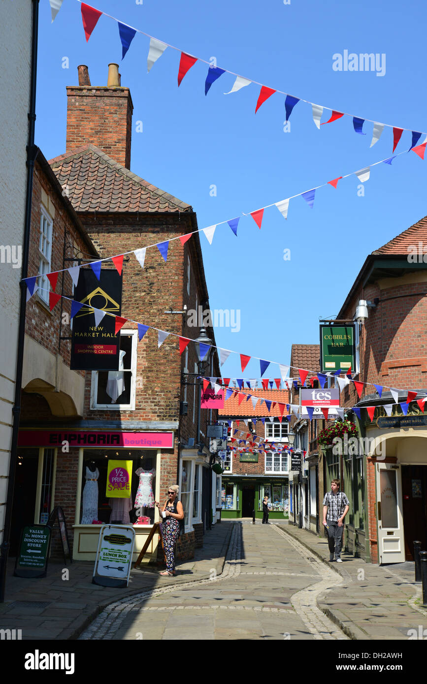 Historic New Street, Louth, Lincolnshire, England, United Kingdom Stock