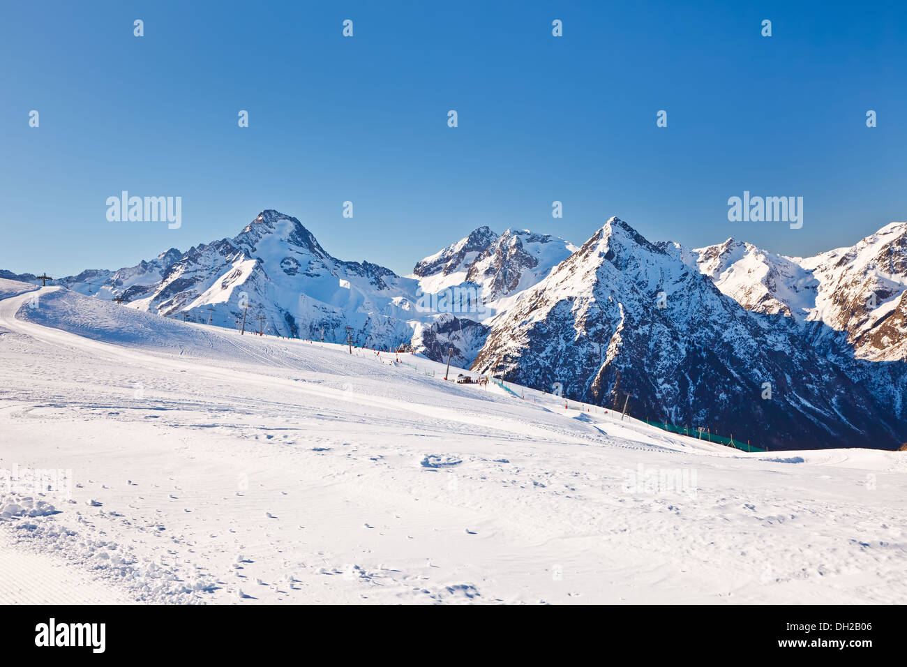 Ski resort in French Alps