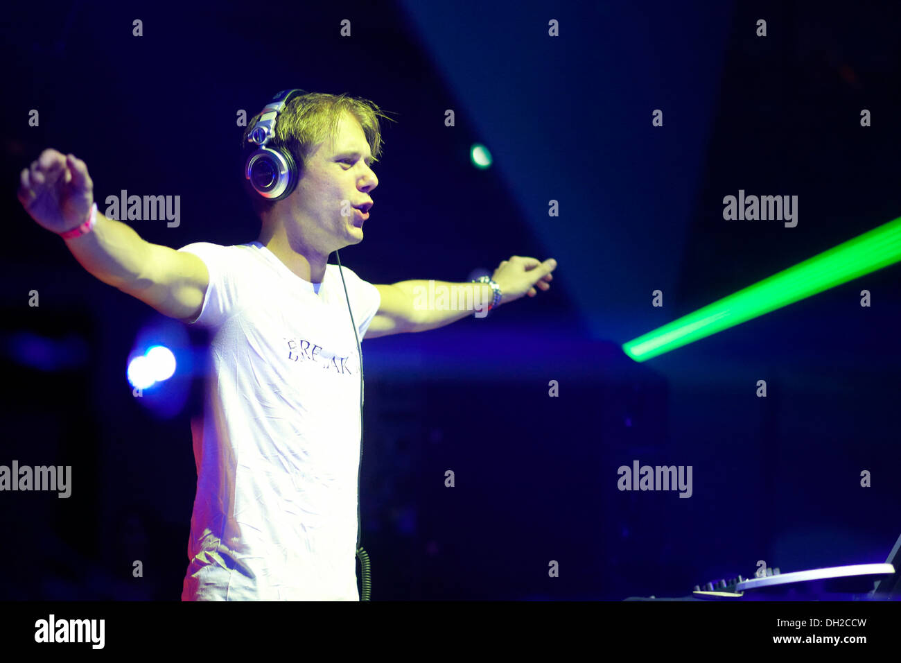 DJ Armin van Buuren, techno festival Mayday 2010 in the Westfalenhalle concert hall, Dortmund, North Rhine-Westphalia Stock Photo