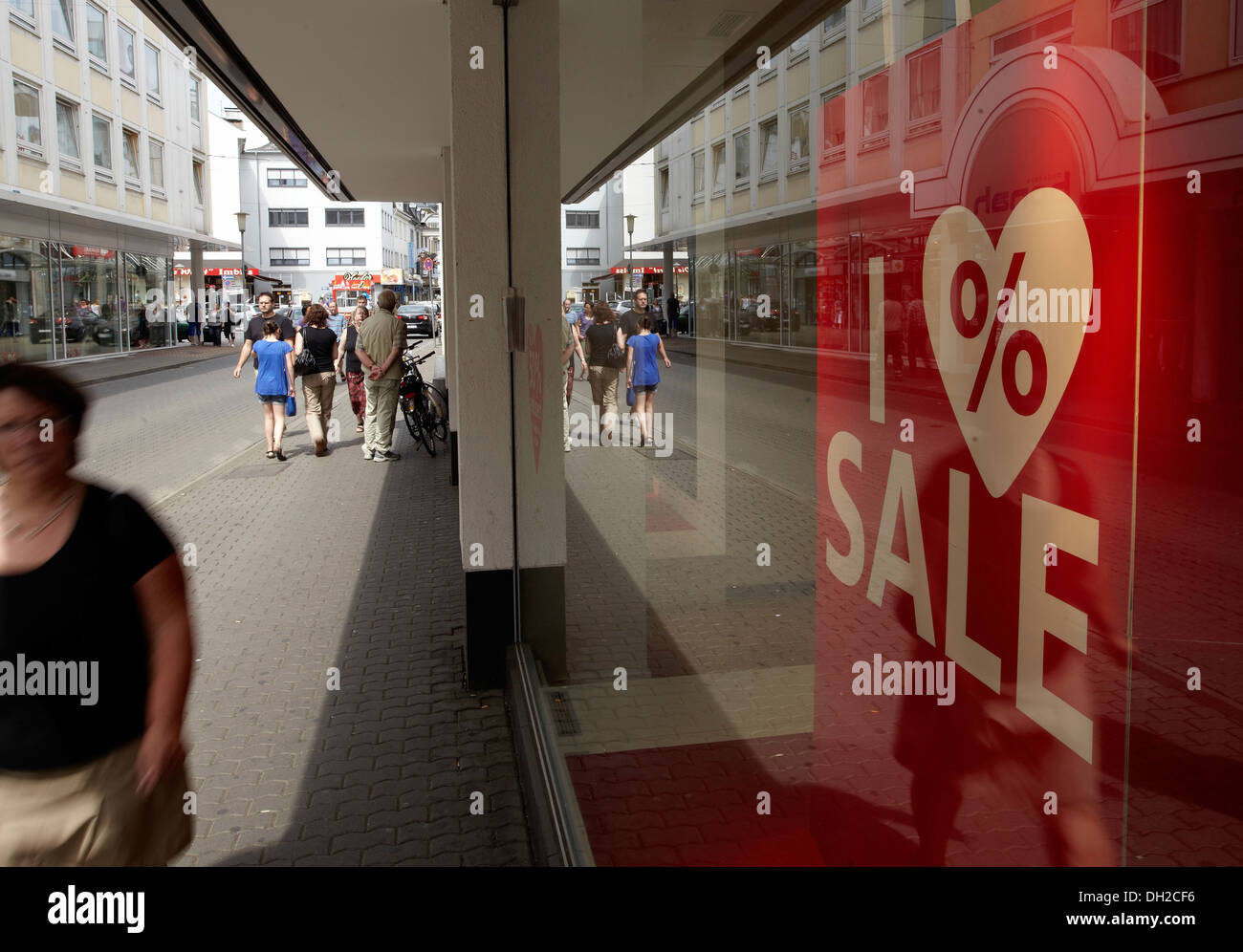 Shop window, sales, Koblenz, Rhineland-Palatinate Stock Photo