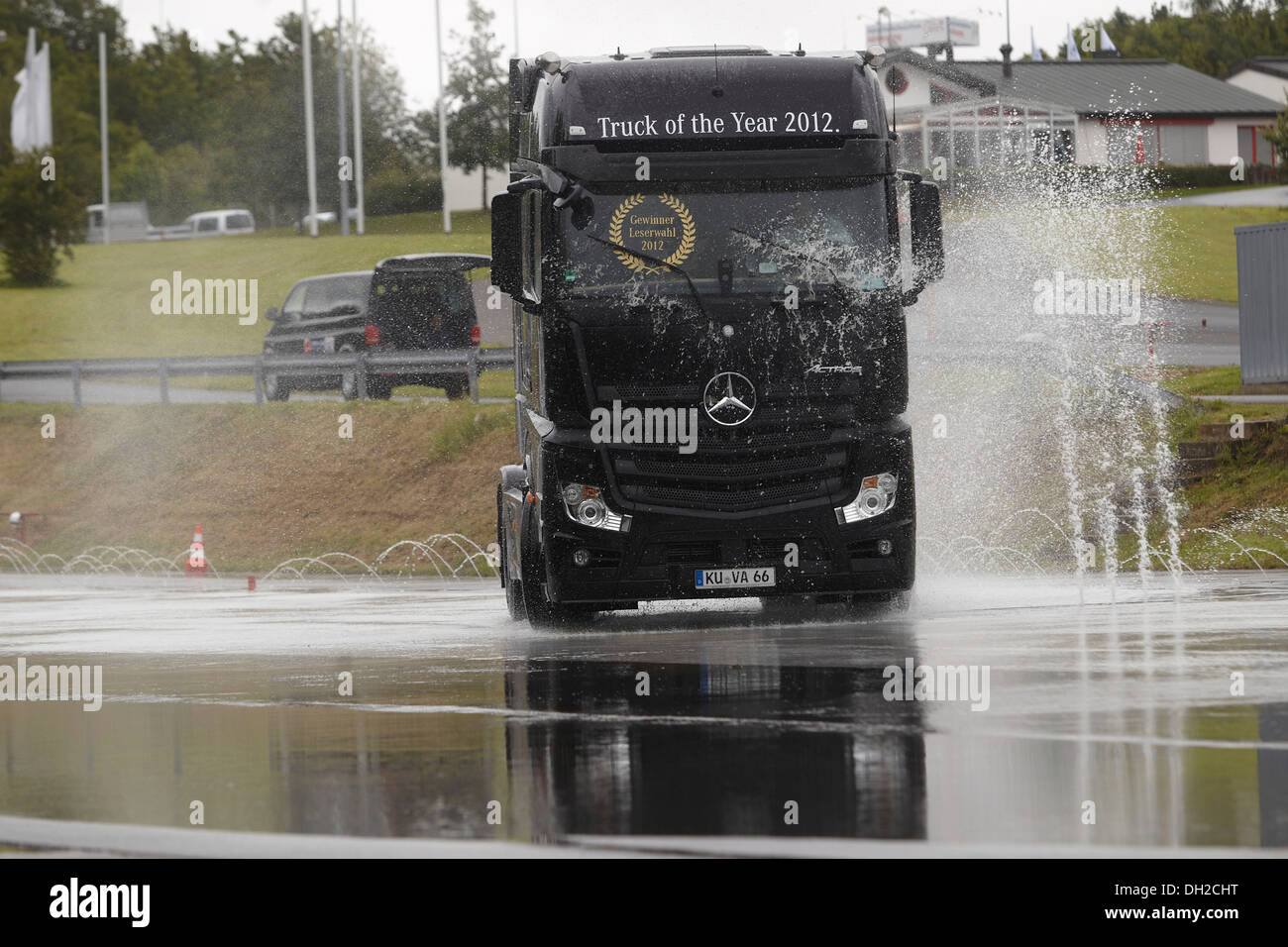 Safety training for trucks, Truck Grand Prix 2012, Nuerburgring, Rhineland-Palatinate Stock Photo