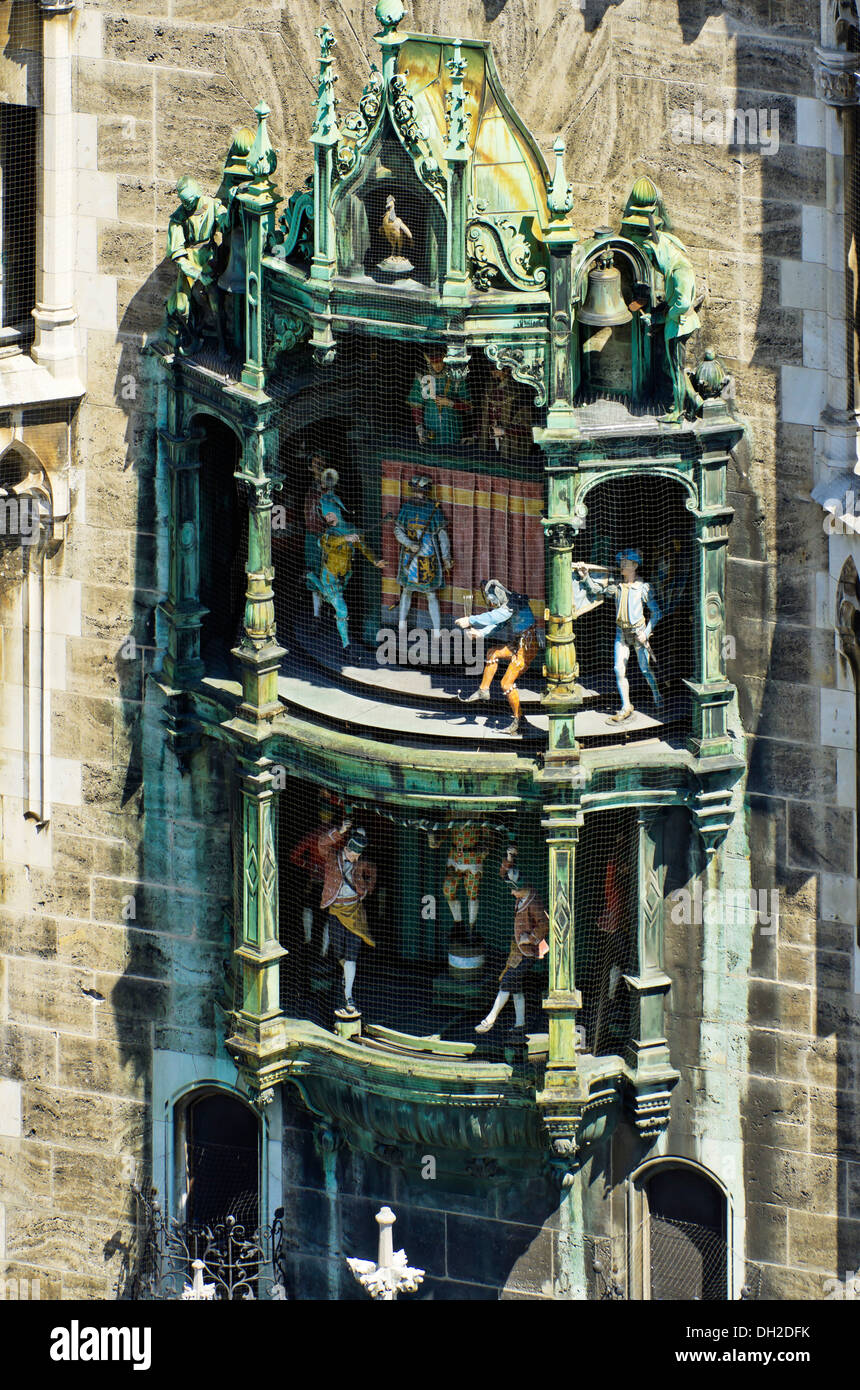 Rathaus-Glockenspiel, town hall, Munich, Bavaria Stock Photo