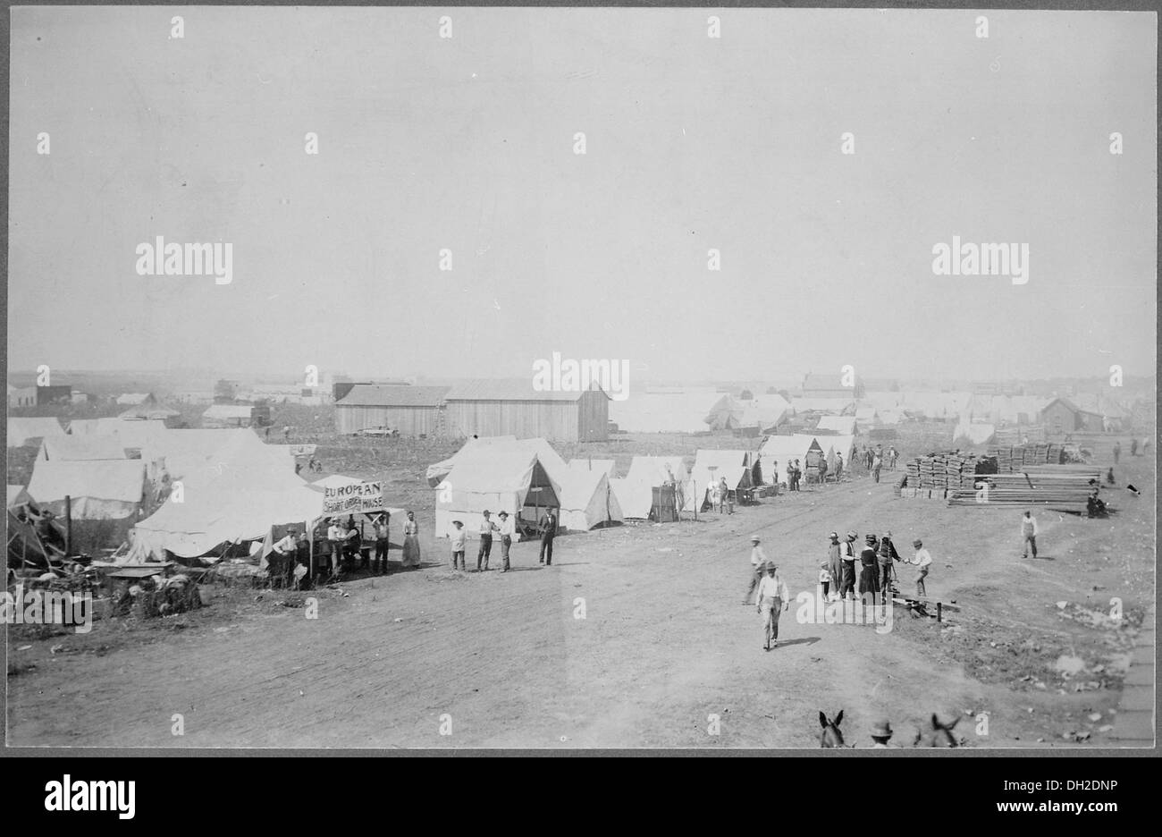 Anadarko Townsite, Okla. Terr., August 8, 1901. Tent city in the cornfield 516446 Stock Photo