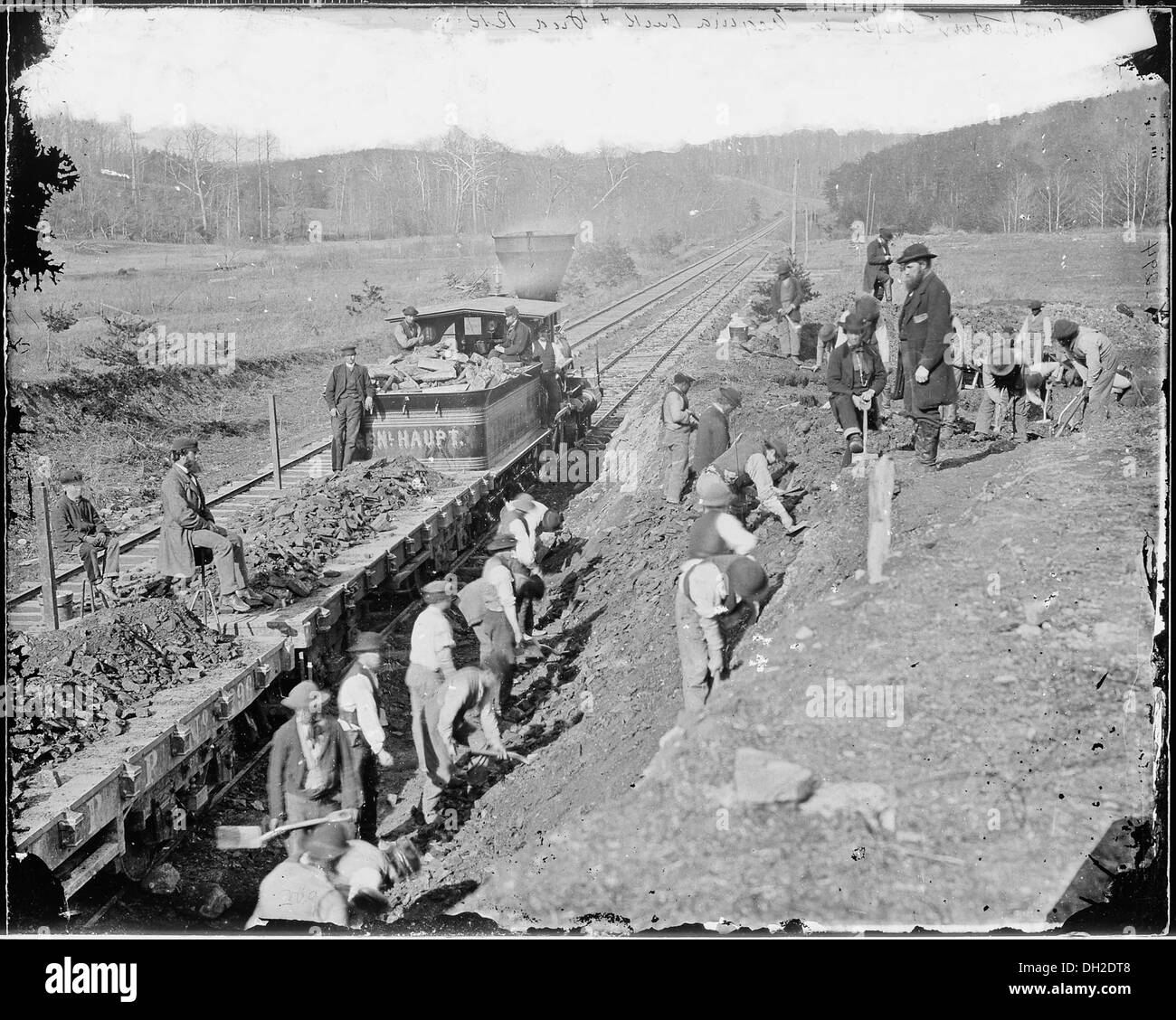 Fredericksburg railroad construction hires stock photography and