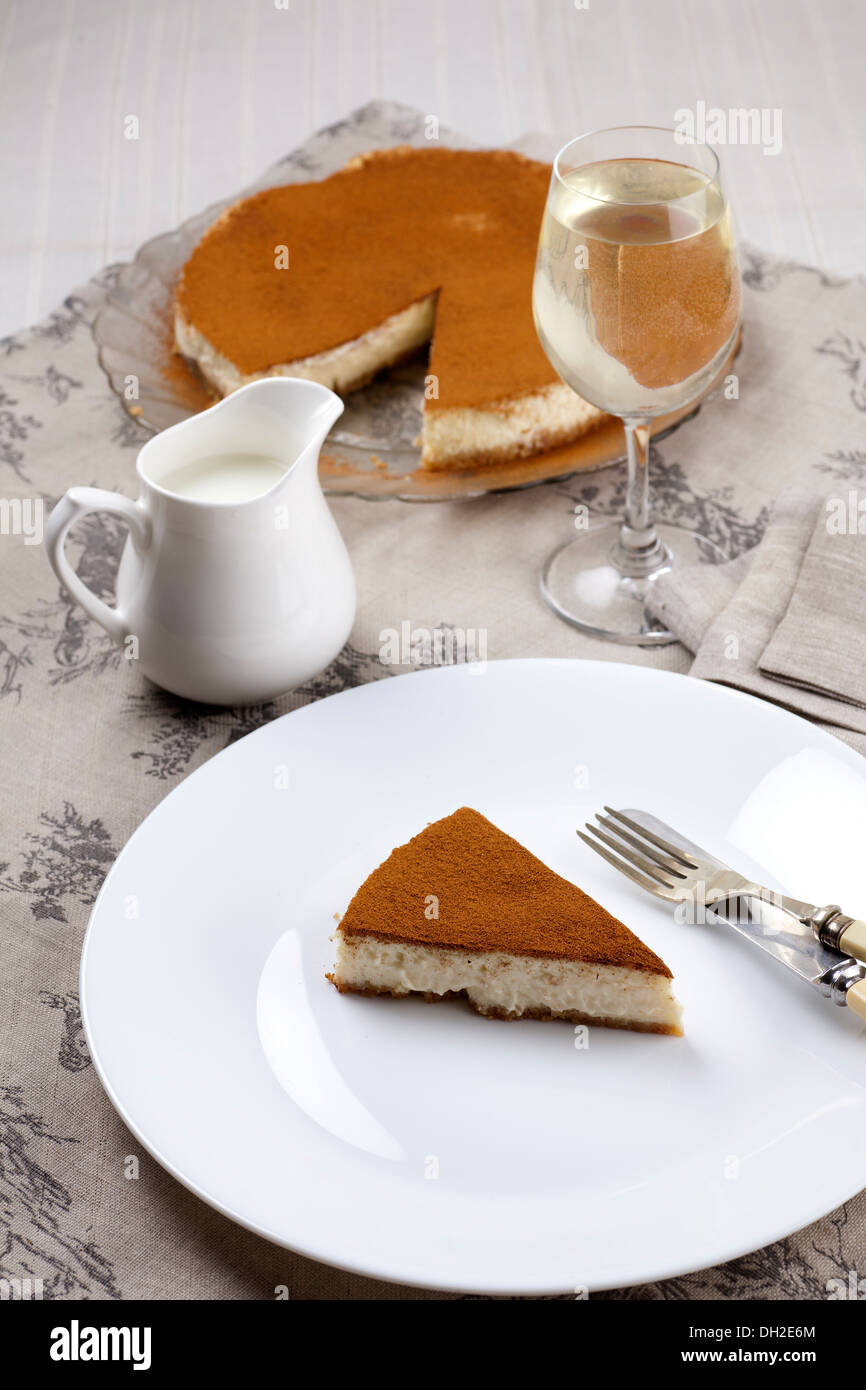 Homemade Baked Cheesecake Stock Photo