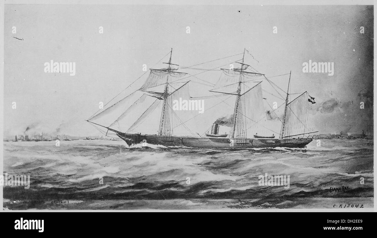 Confederate warship Black and White Stock Photos & Images - Alamy