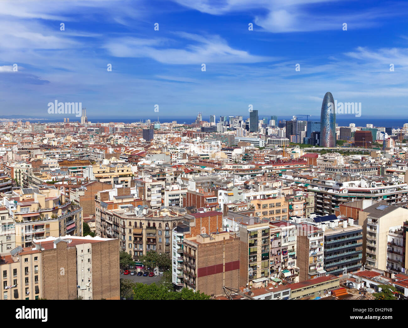 Aerial view of Barcelona Stock Photo - Alamy