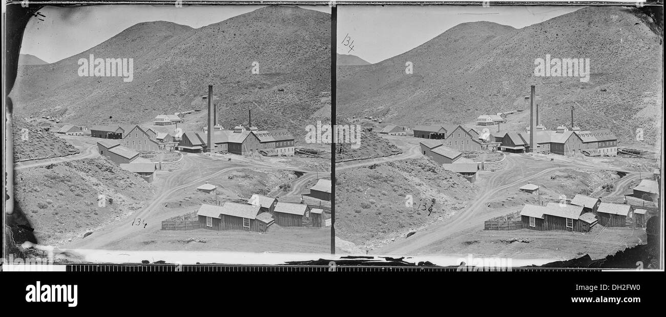 Gould and Curry Smelting Works, Virginia City, Nevada 519592 Stock Photo