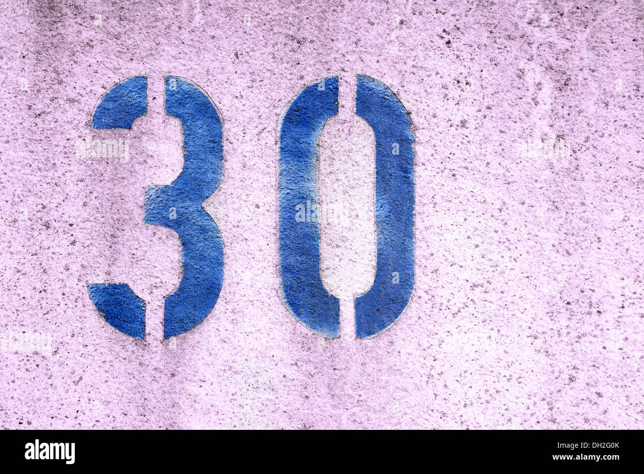 house number 30 Stock Photo