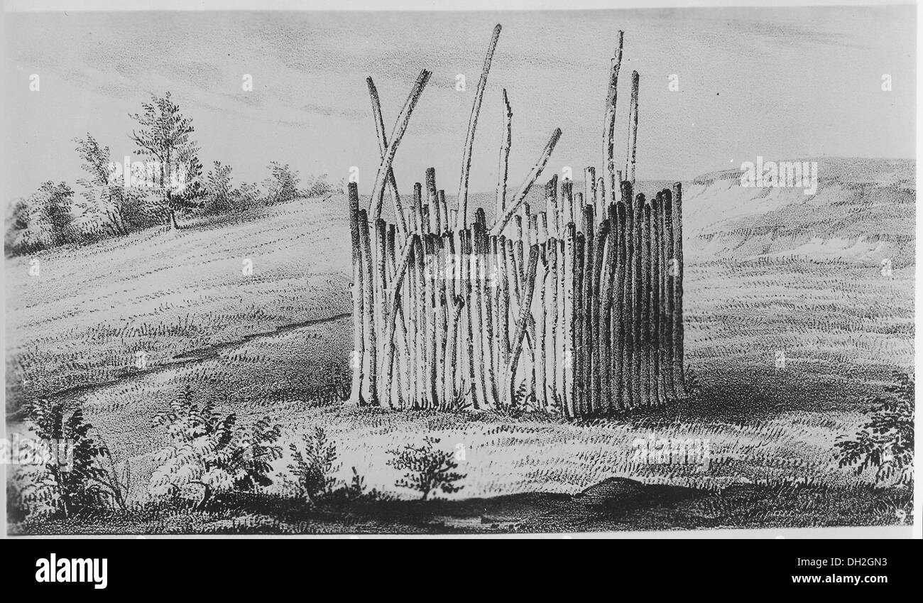 Indian burial ground, 1849 531101 Stock Photo Alamy