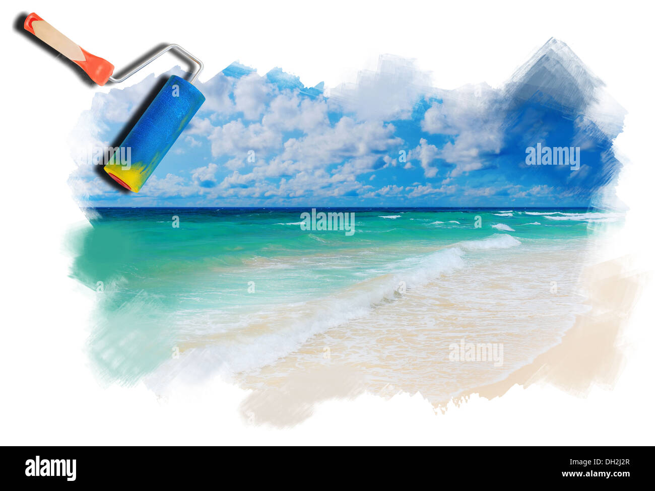Tropical picture on canvas hi-res stock photography and images - Alamy