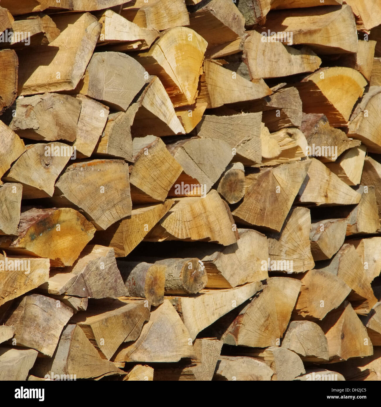 Holzstapel - stack of wood 39 Stock Photo