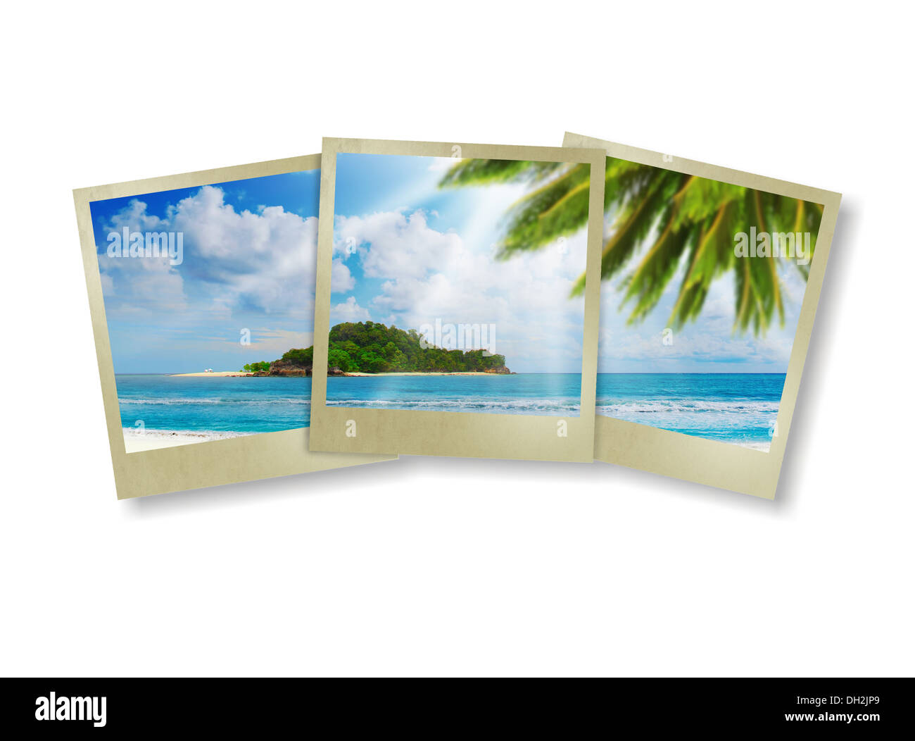 Sunny tropical beach on the island Stock Photo