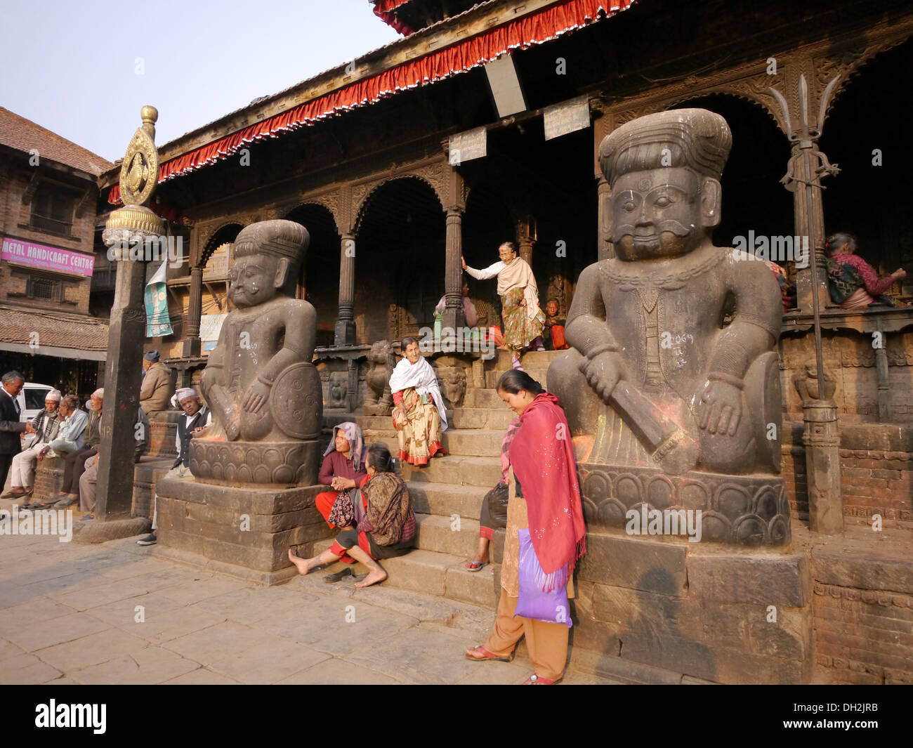 Bhimsen Hindu temple, Bhaktapur, Kathmandu Valley, Nepal Stock Photo