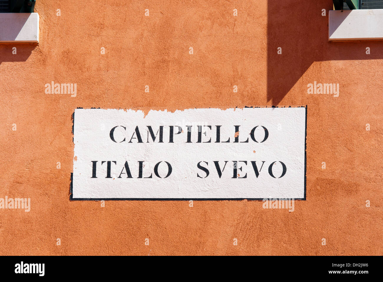 Road sign, UNESCO World Heritage Site, Venice, Veneto, Italy, Europe Stock Photo