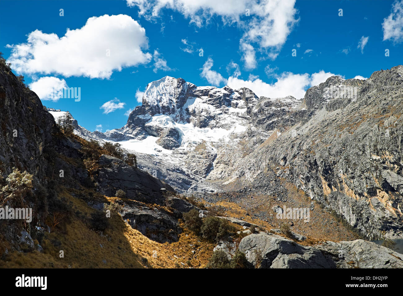 Nev Churup Summit, Huascaran National Park in the Andes, South America. Stock Photo