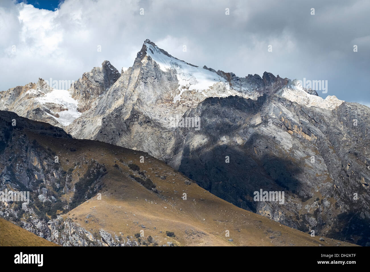 Huamashraju Summit National Park in the Andes, South America. Stock Photo