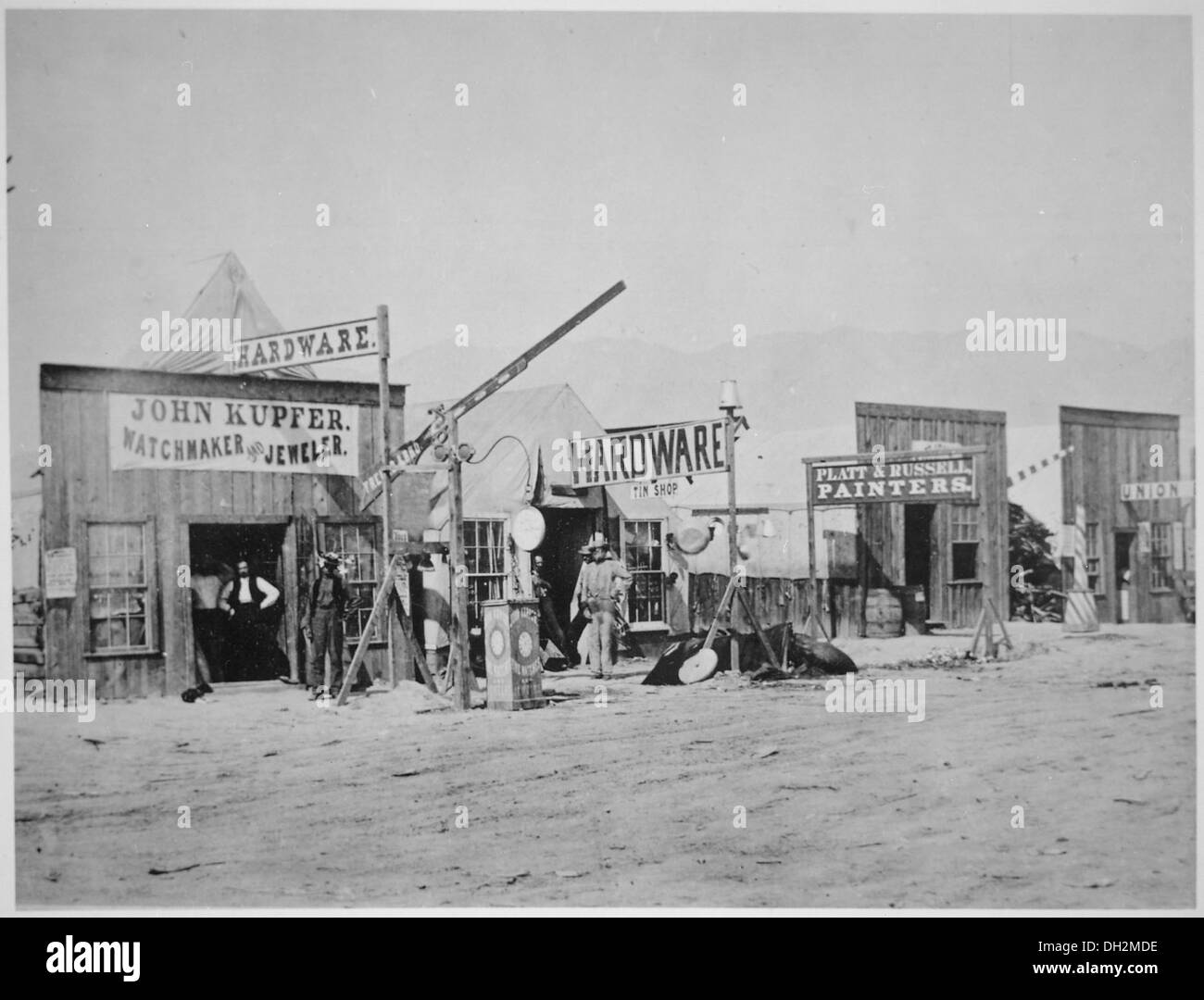 Street view in Corinne. Box Elder County, Utah, 1869 517300 Stock Photo