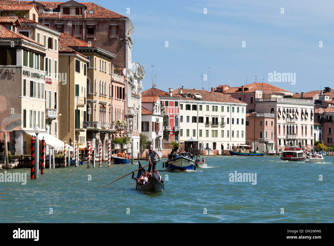 Grand Canal, Venice, UNESCO World Heritage Site, Veneto, Italy, Europe Stock Photo