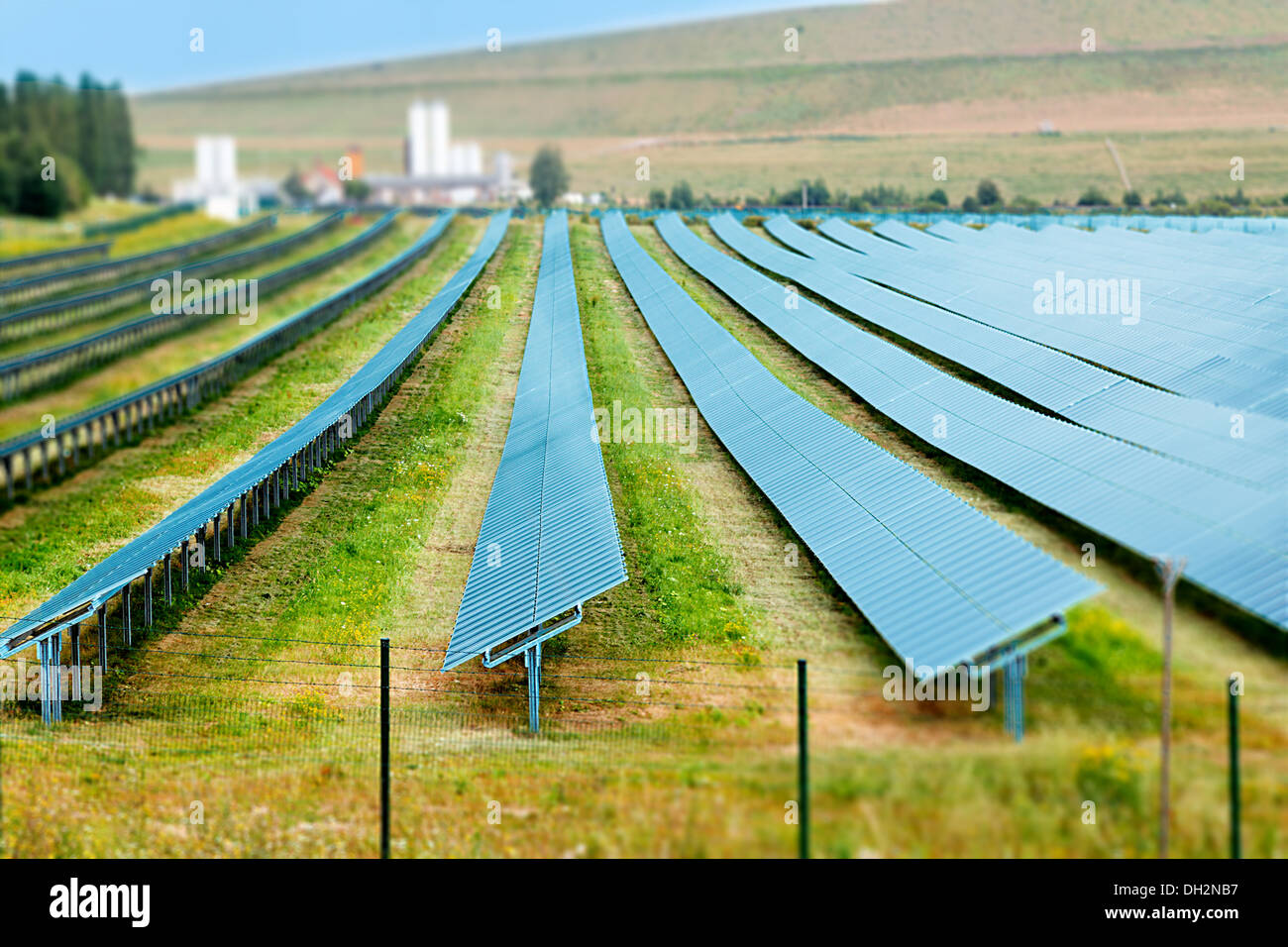 Solar thermal collectors Stock Photo