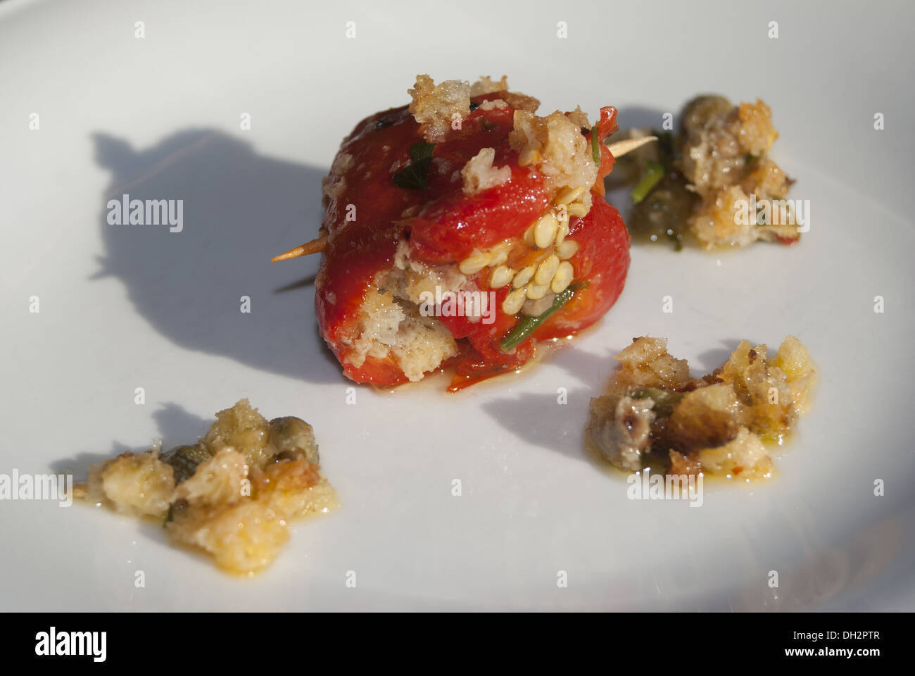 a traditional dish of the Italian cuisine: rolls pepper Stock Photo