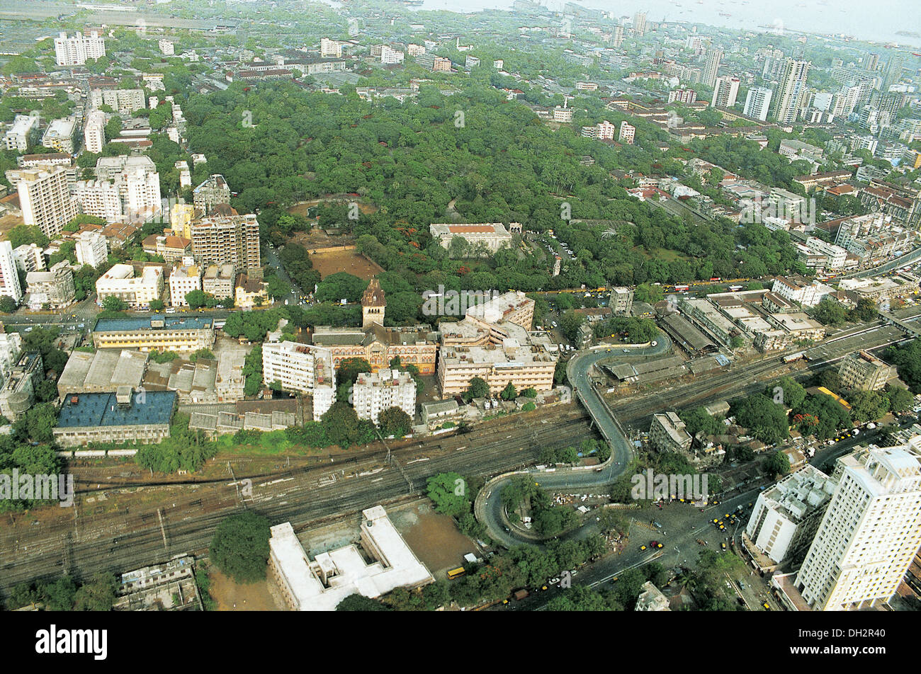 aerial view zig zag s bridge and delisle road at mumbai maharashtra India Stock Photo