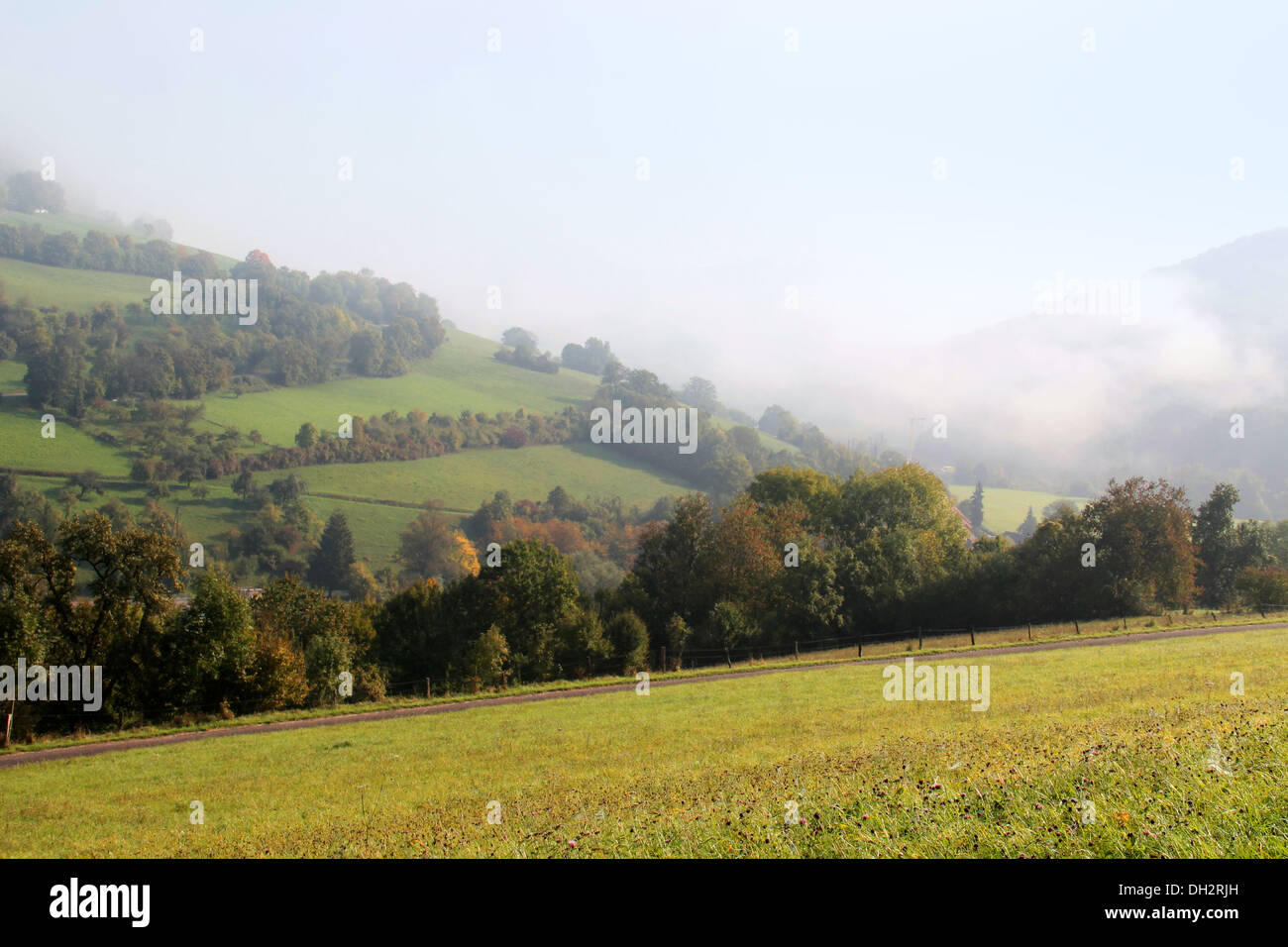 area named Hohenlohe at autumn time in Germany Stock Photo