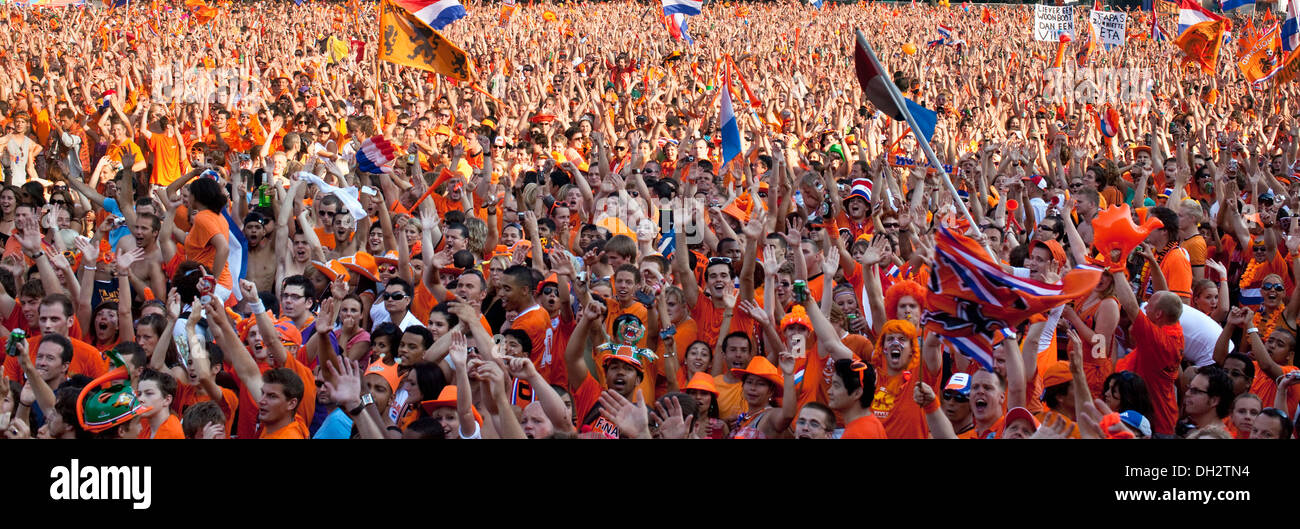 The Netherlands, Amsterdam, World Cup Football 2010. 11 July. Final Netherlands - Spain. 180.000 supporters Stock Photo