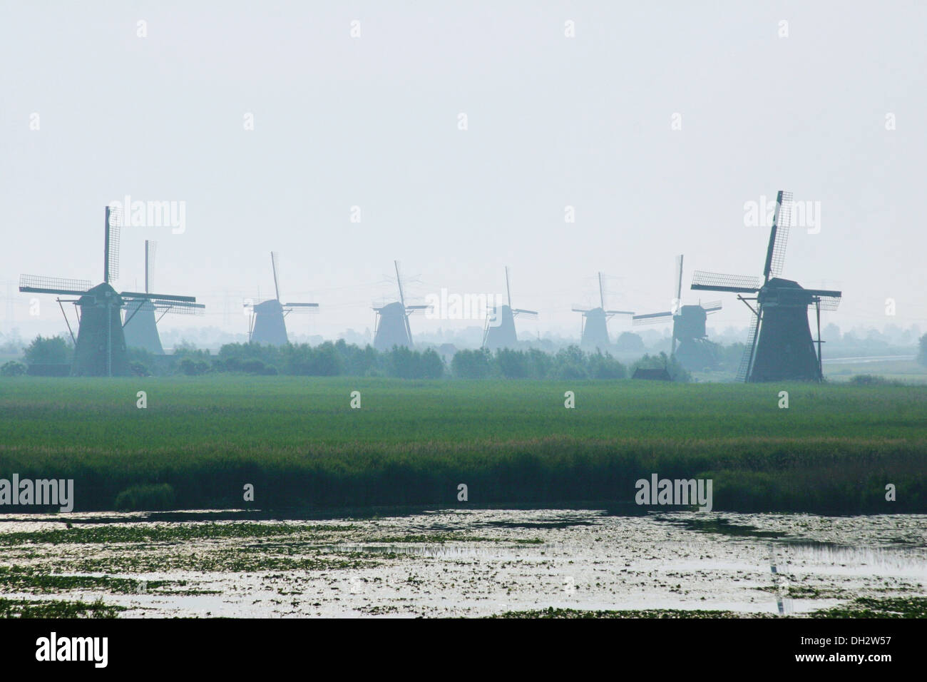 Netherlands, Kinderdijk, UNESCO World Heritage, windmills,, Niederlande, Kinderdijk, UNESCO Weltkulturerbe, Windmühlen, Stock Photo