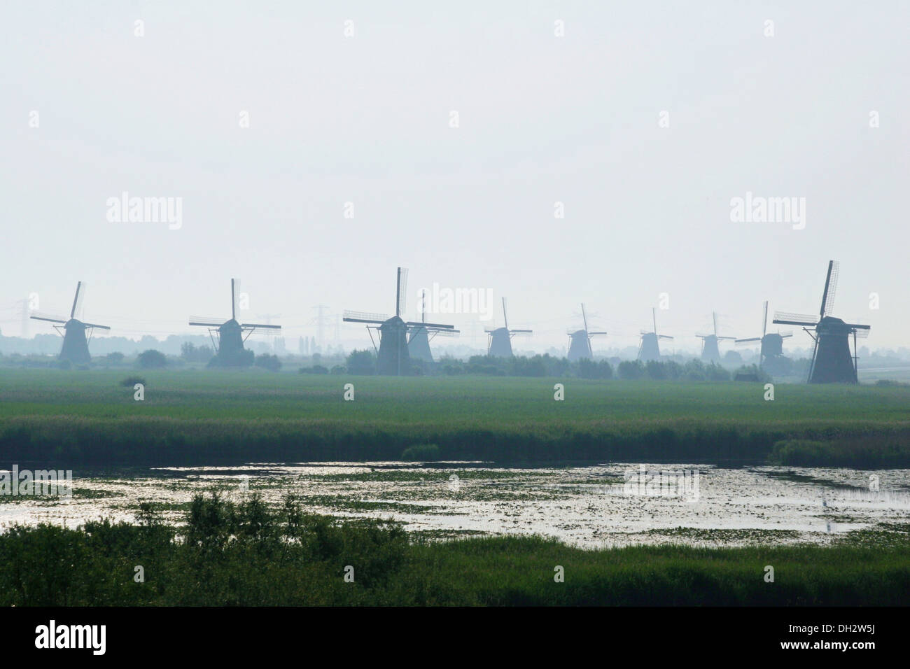 Netherlands, Kinderdijk, UNESCO World Heritage, windmills,, Niederlande, Kinderdijk, UNESCO Weltkulturerbe, Windmühlen, Stock Photo