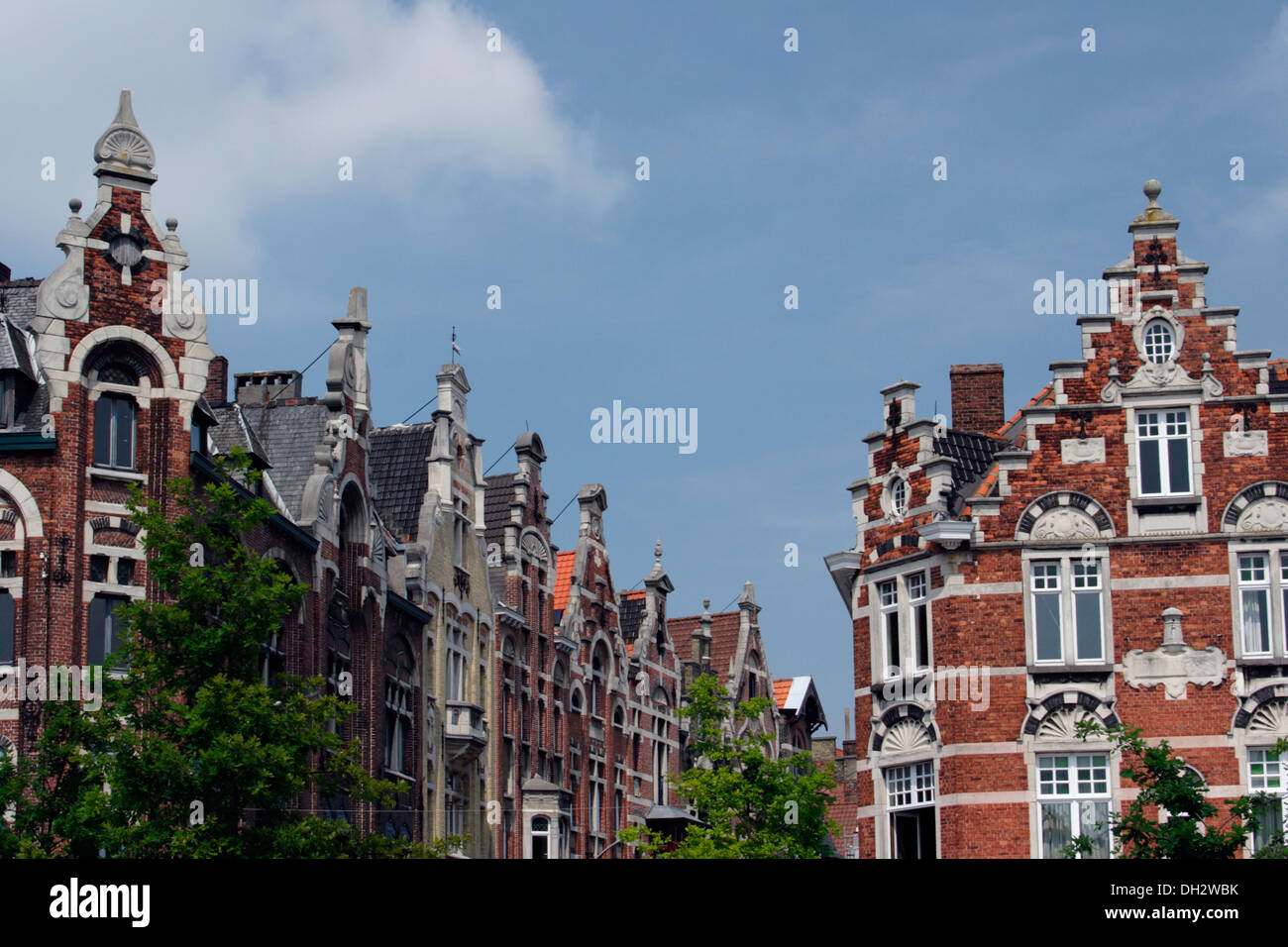 Belgium ghent typical houses gable hires stock photography and images