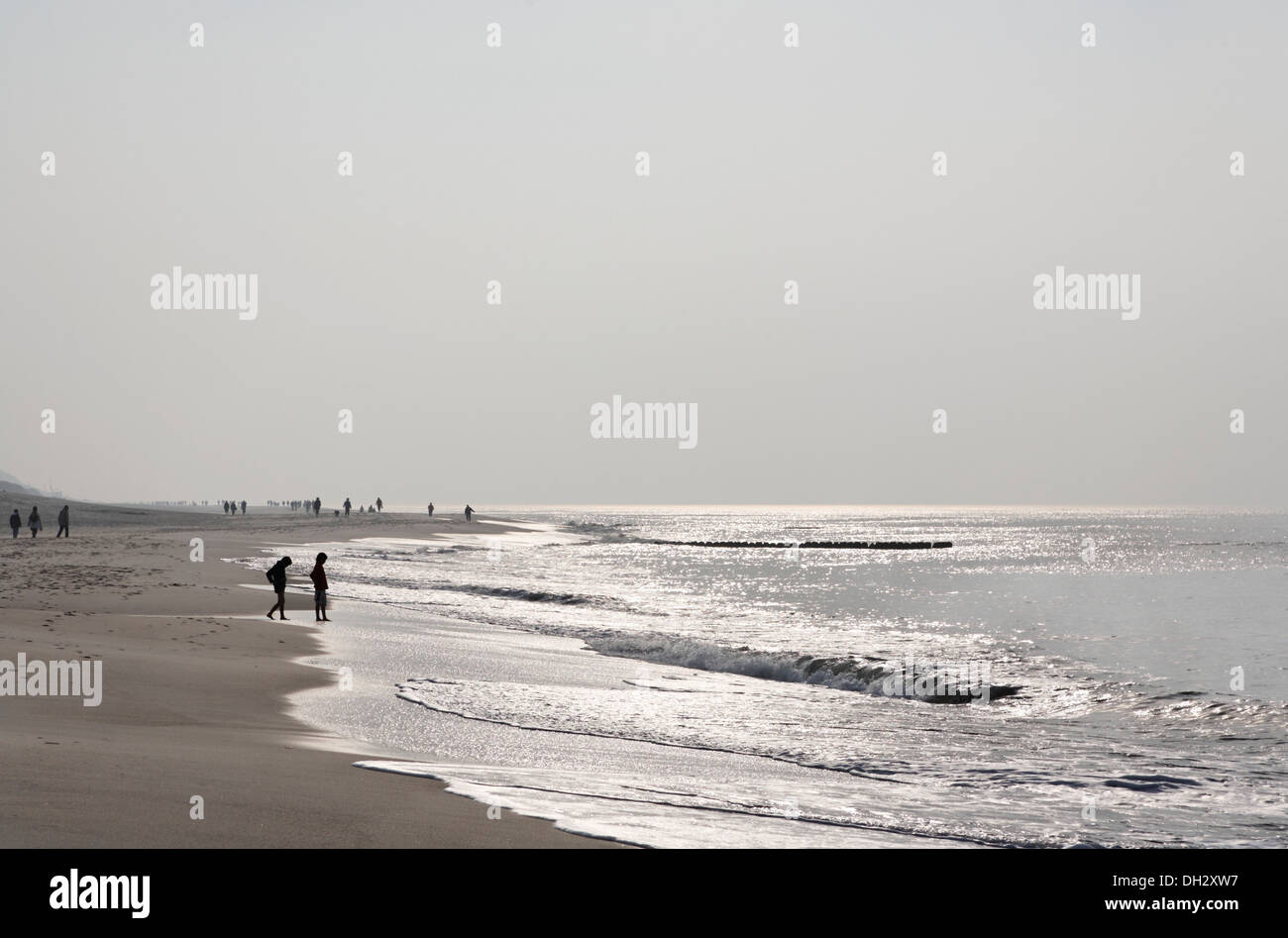 Germany, Schleswig-Holstein, Sylt, people on the beach, Deutschland, Schleswig-Holstein, Sylt, Menschen am Strand Stock Photo