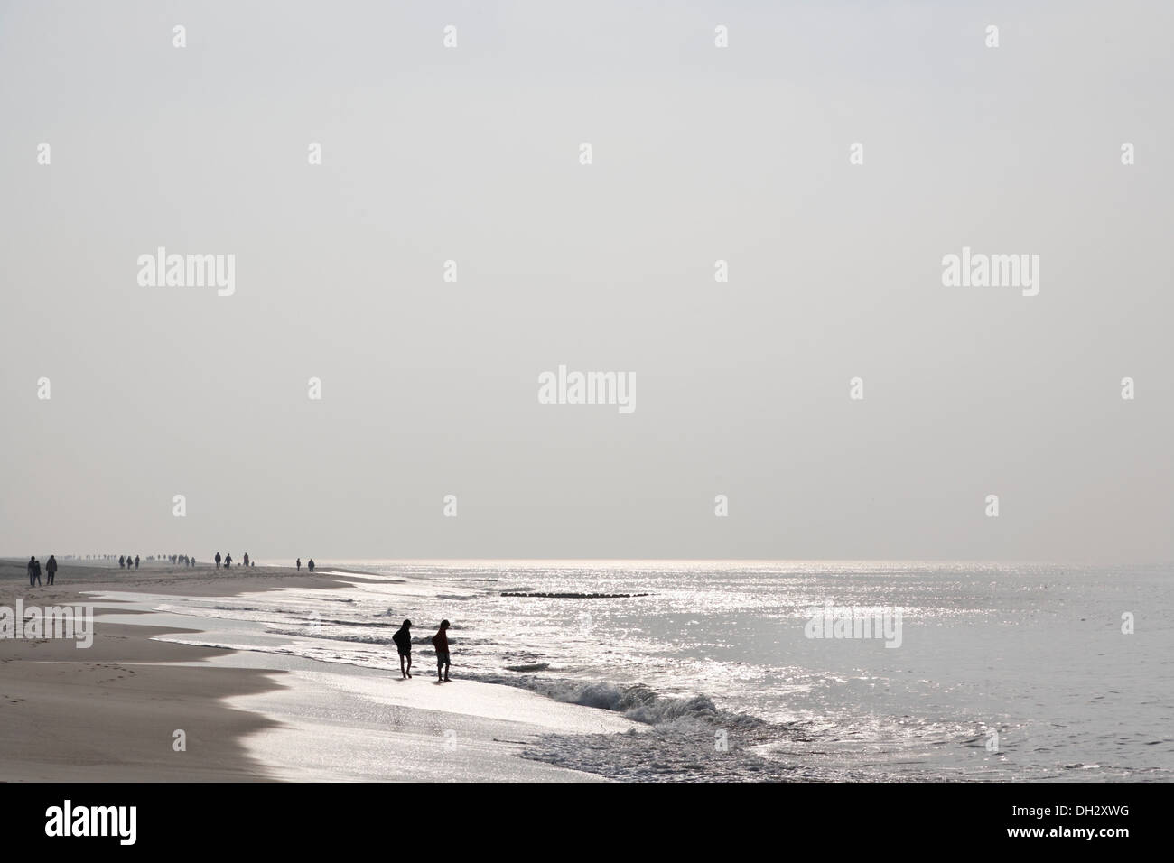 Germany, Schleswig-Holstein, Sylt, people on the beach, Deutschland, Schleswig-Holstein, Sylt, Menschen am Strand Stock Photo