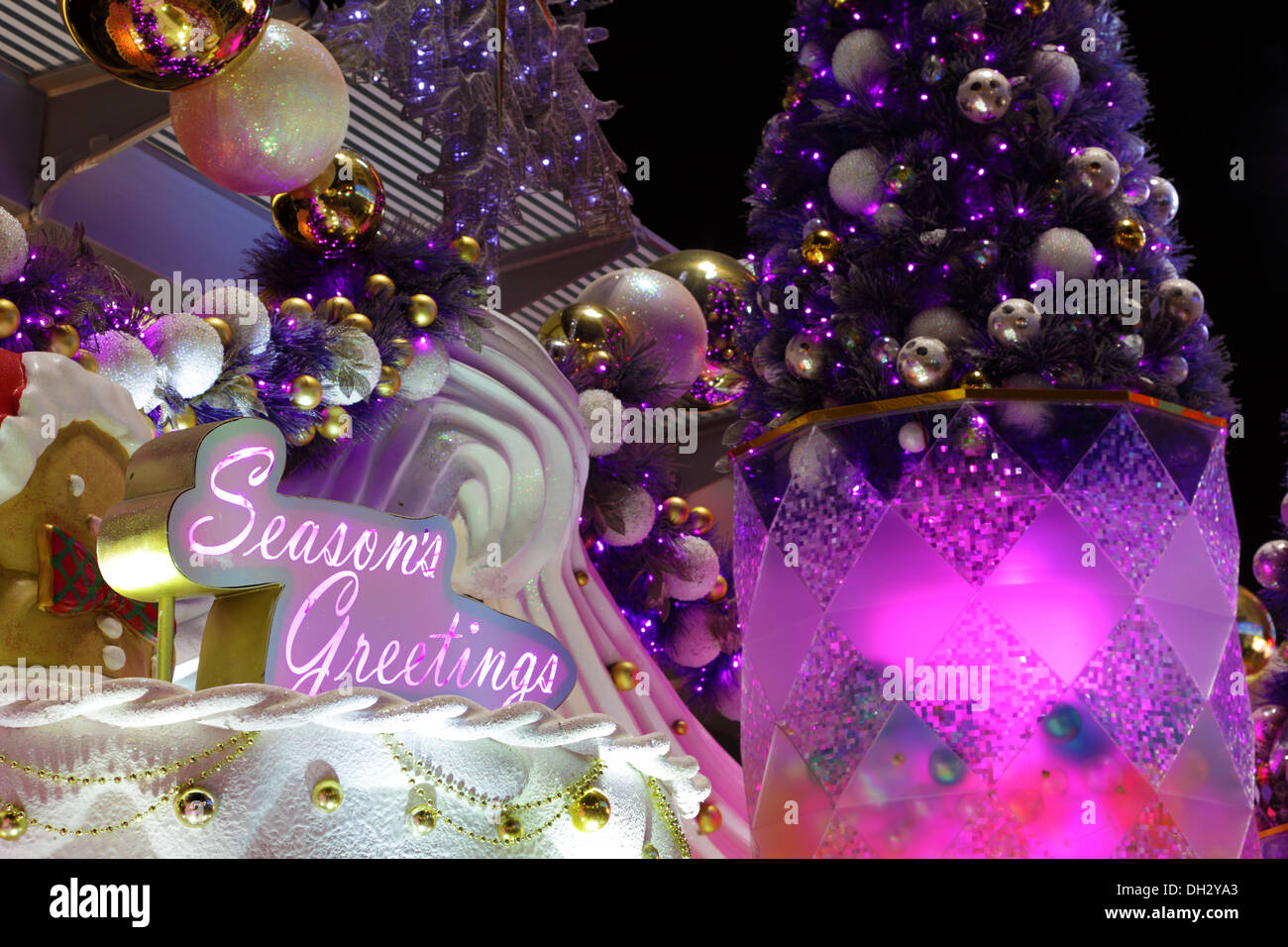 Christmas decoration in Hong Kong Stock Photo Alamy