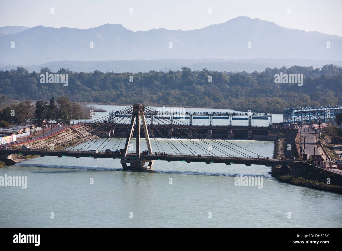 Bridges over Ganga river ganges at Haridwar Uttarakhand India Asia