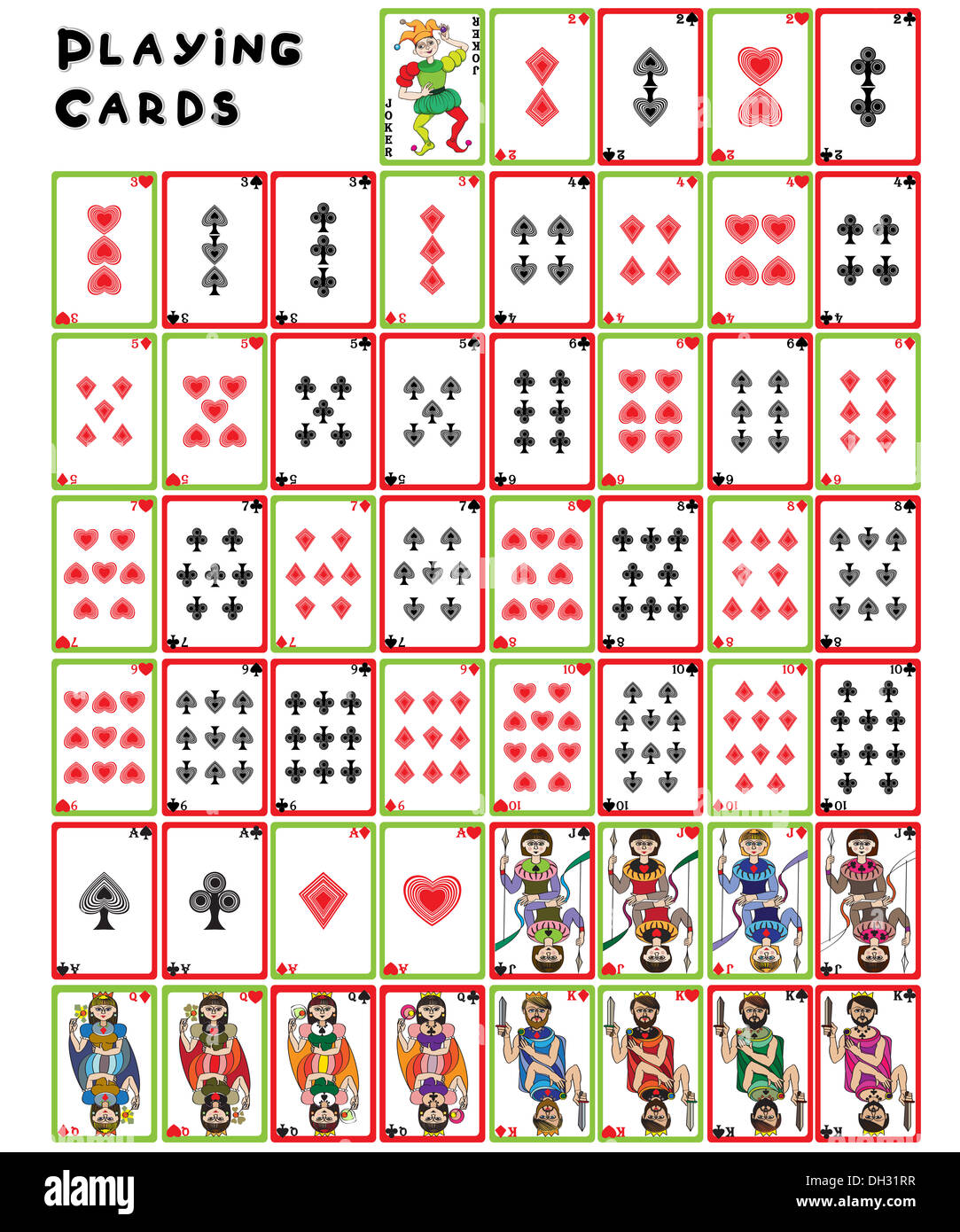 full-pack-of-cards-hi-res-stock-photography-and-images-alamy for Free Printable Mini Playing Cards Full pack of cards hi-res stock photography and images - Alamy for Free Printable Mini Playing Cards