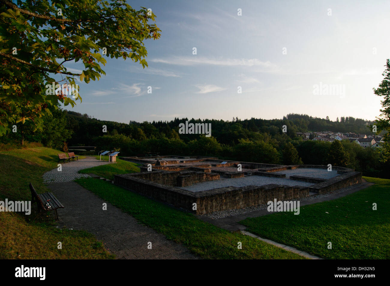 Germany, Baden-Wuerttemberg, Schwäbisch Gmünd, Rhaetian Limes, UNESCO World Heritage Site, Schirenhof fort baths, 1 to 6 century Stock Photo