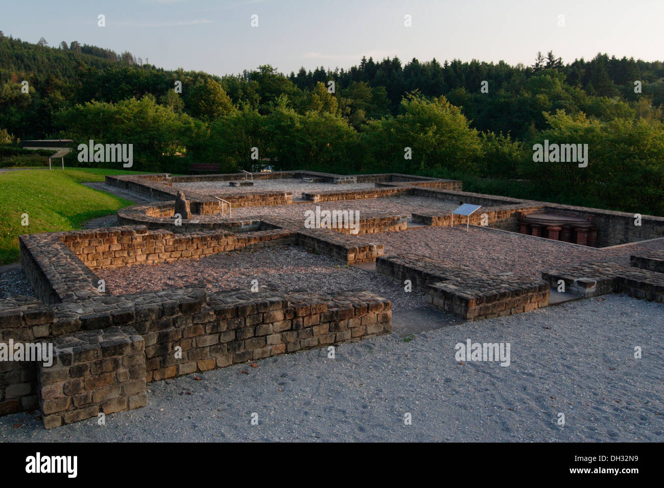 Germany, Baden-Wuerttemberg, Schwäbisch Gmünd, Rhaetian Limes, UNESCO World Heritage Site, Schirenhof fort baths, 1 to 6 century Stock Photo