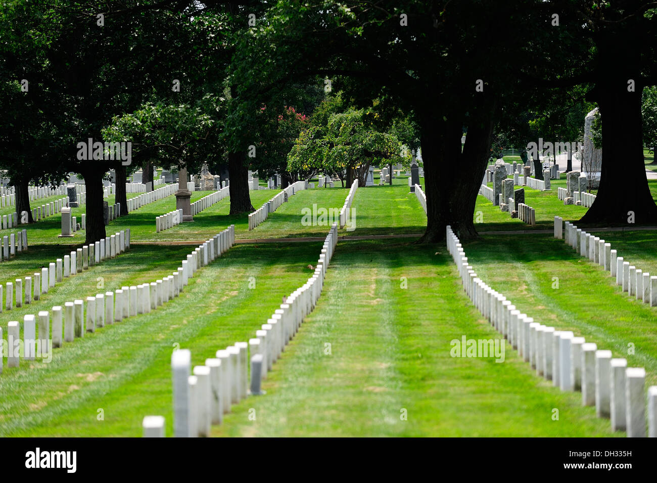 Gravestones in Arlington National Cemetery in Washington, D.C Stock