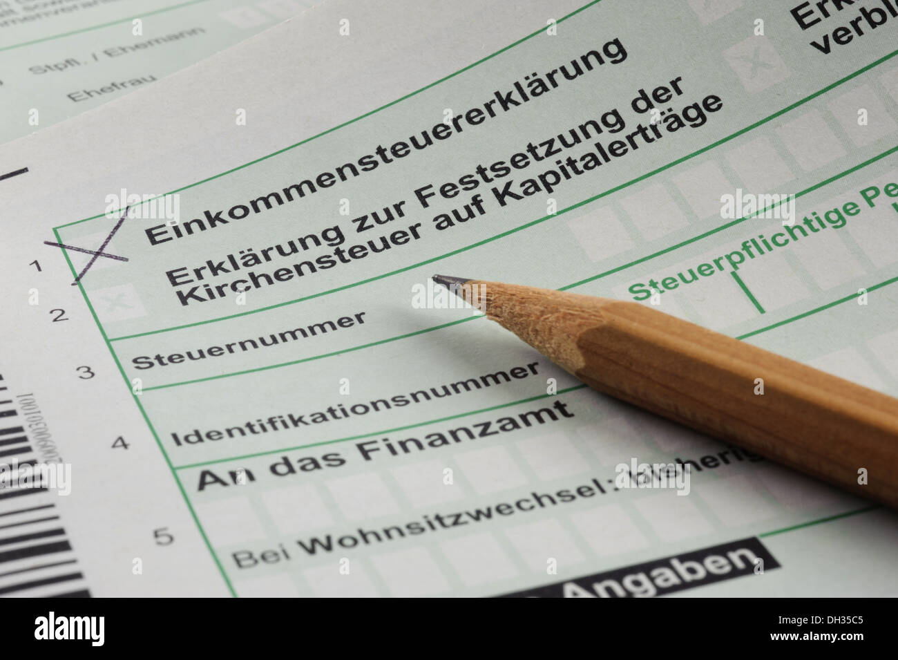 german tax form Stock Photo