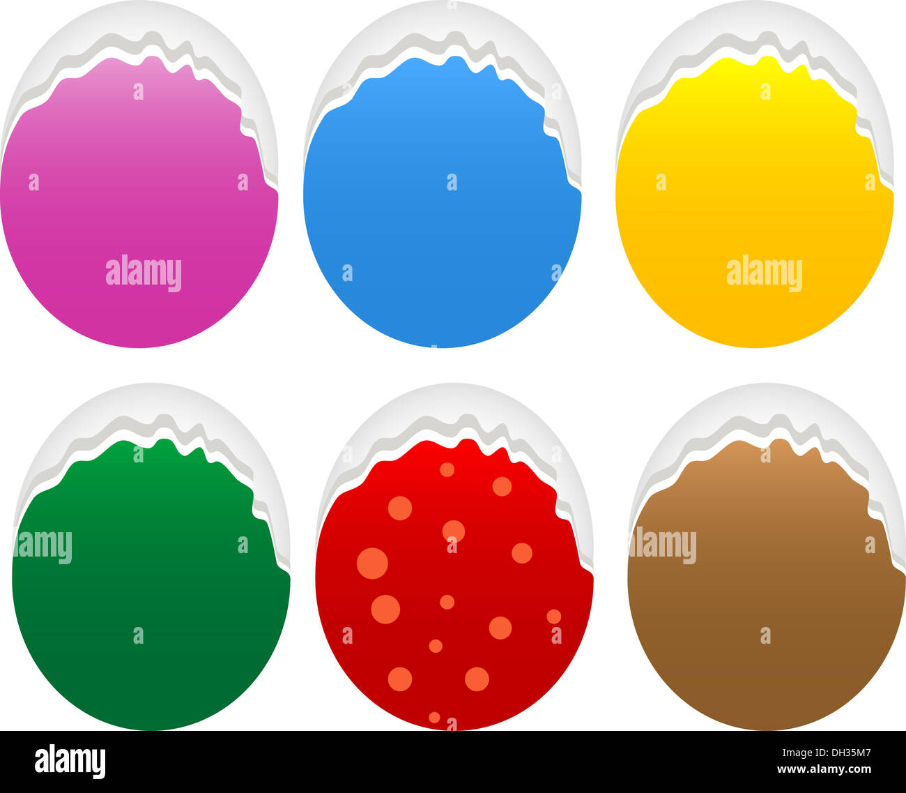 Torn oval paper stickers label tag set Stock Photo Alamy
