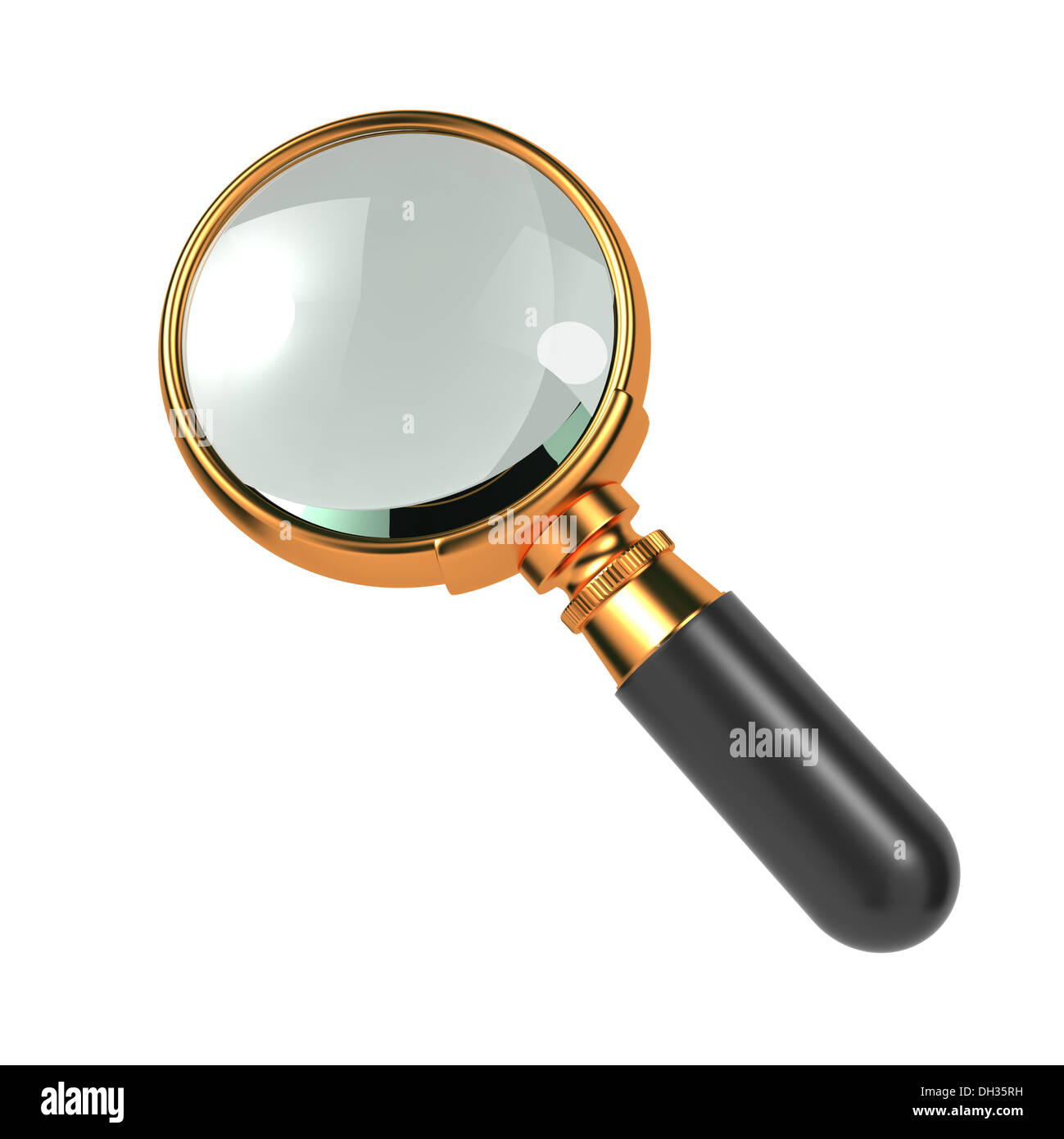 Magnifying Glass Isolated on White Stock Photo - Alamy